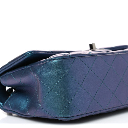 Chanel Iridescent Lambskin Quilted Mini Rectangular Flap Turquoise 9 of 10