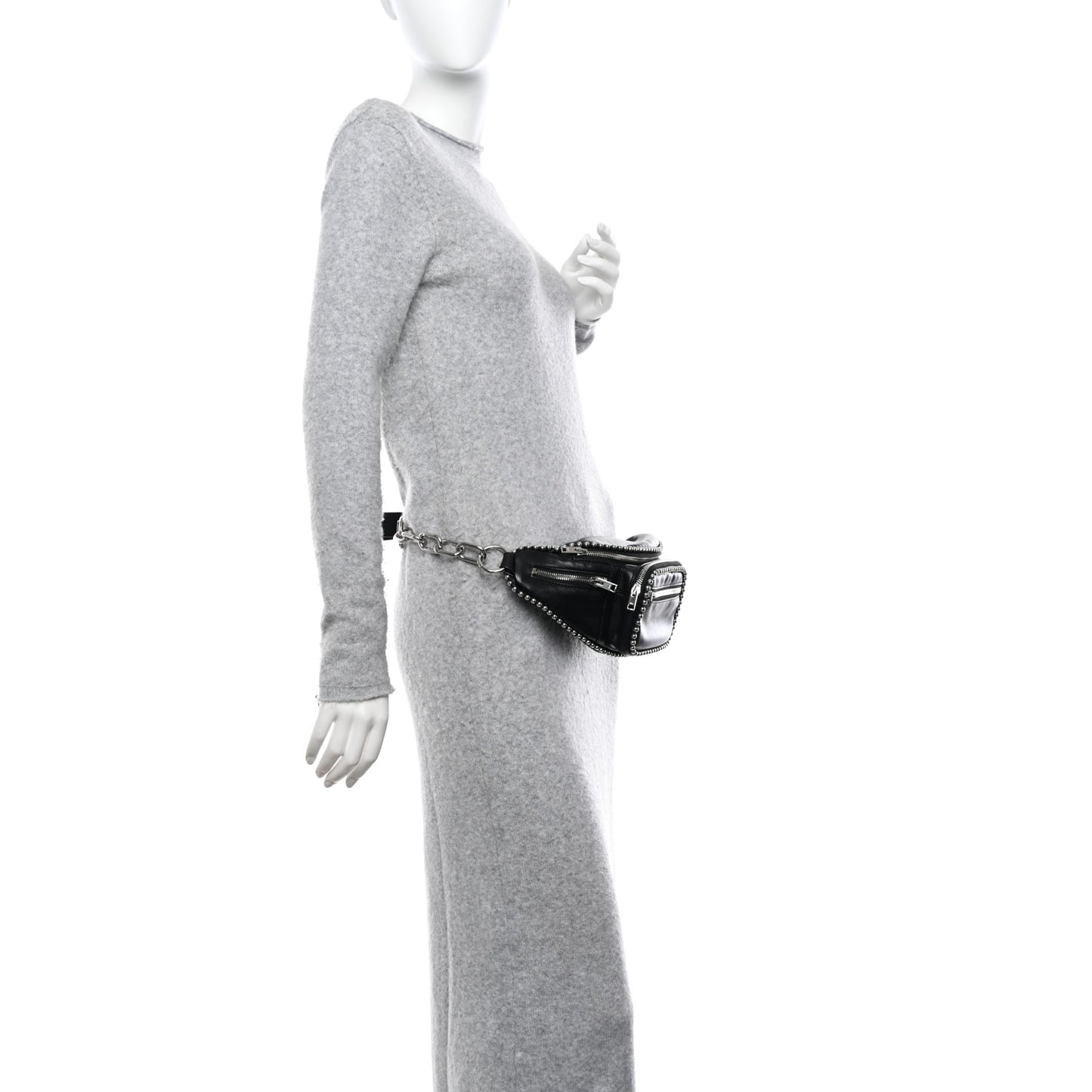 Lambskin Attica Studded Belt Bag Black