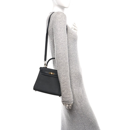 Hermes Togo Kelly Retourne 25 Black 2 of 11