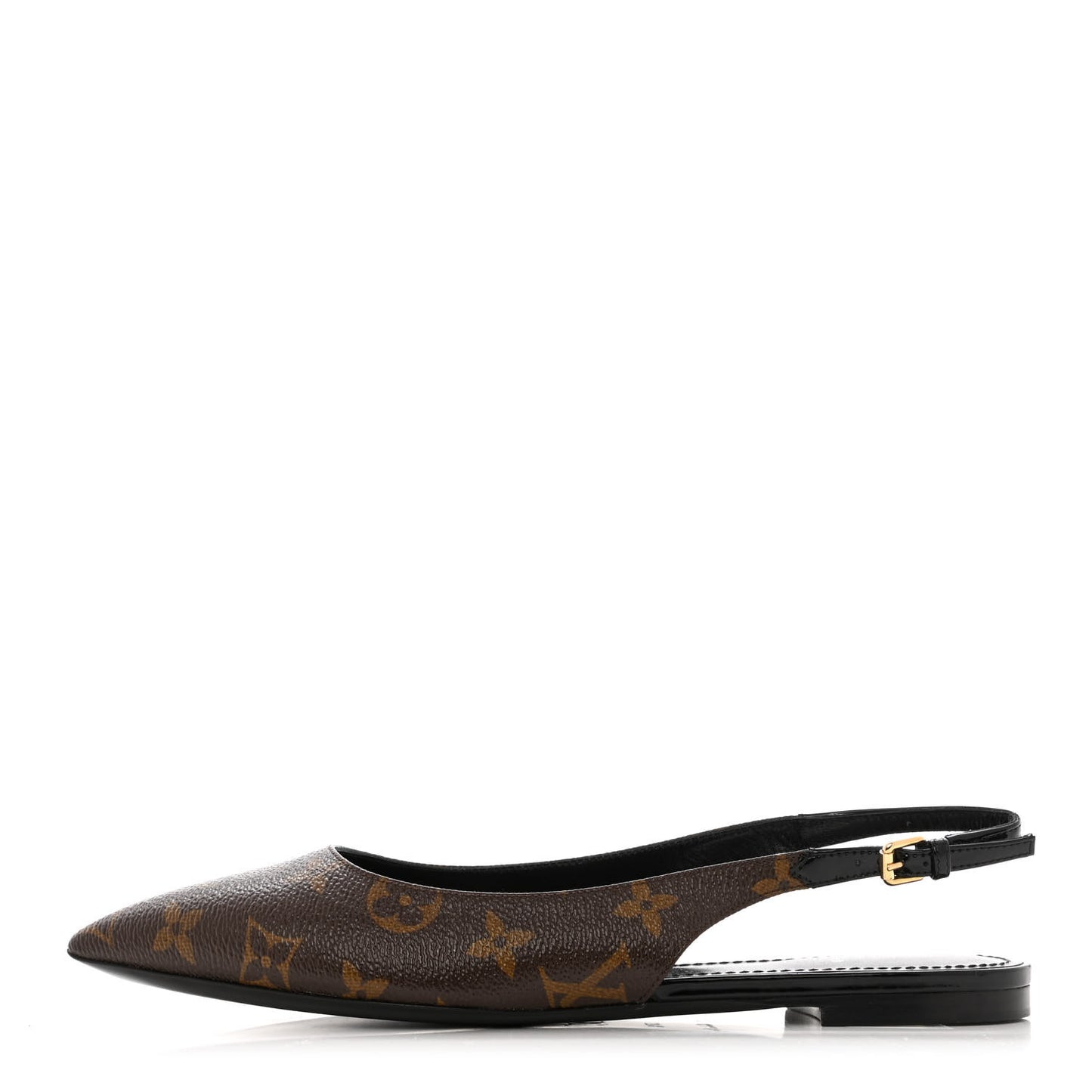Patent Monogram Cherie Slingback Ballerina Flats 37.5