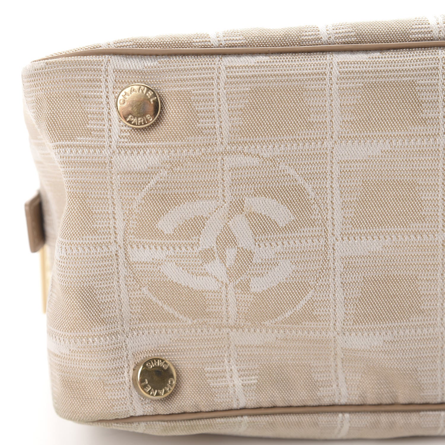 Chanel Nylon Travel Bowler Beige 13 of 14