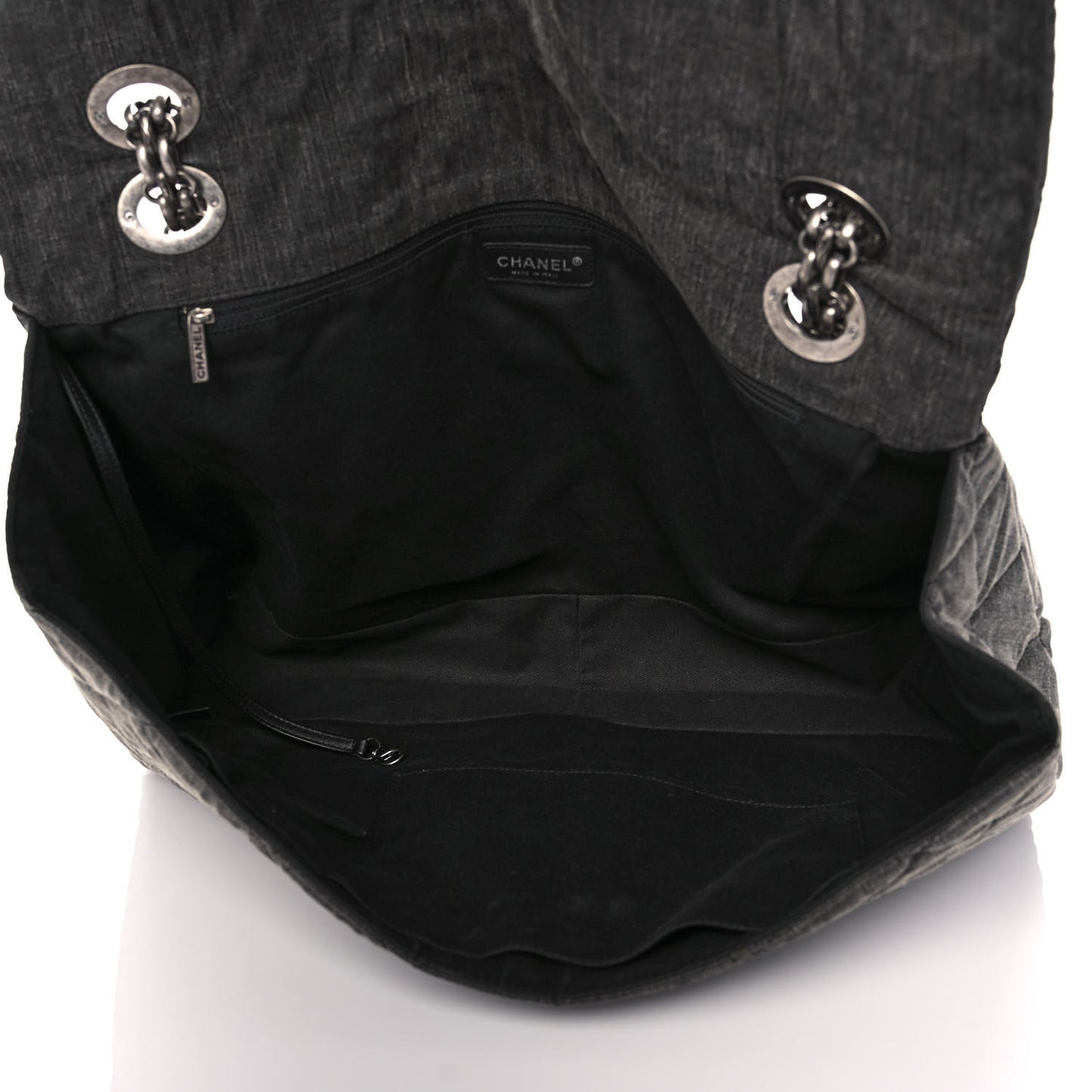 Denim Quilted XXL Reissue Flap Grey