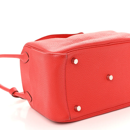 Hermes Taurillon Clemence Lindy 26 Rouge Tomate 8 of 9