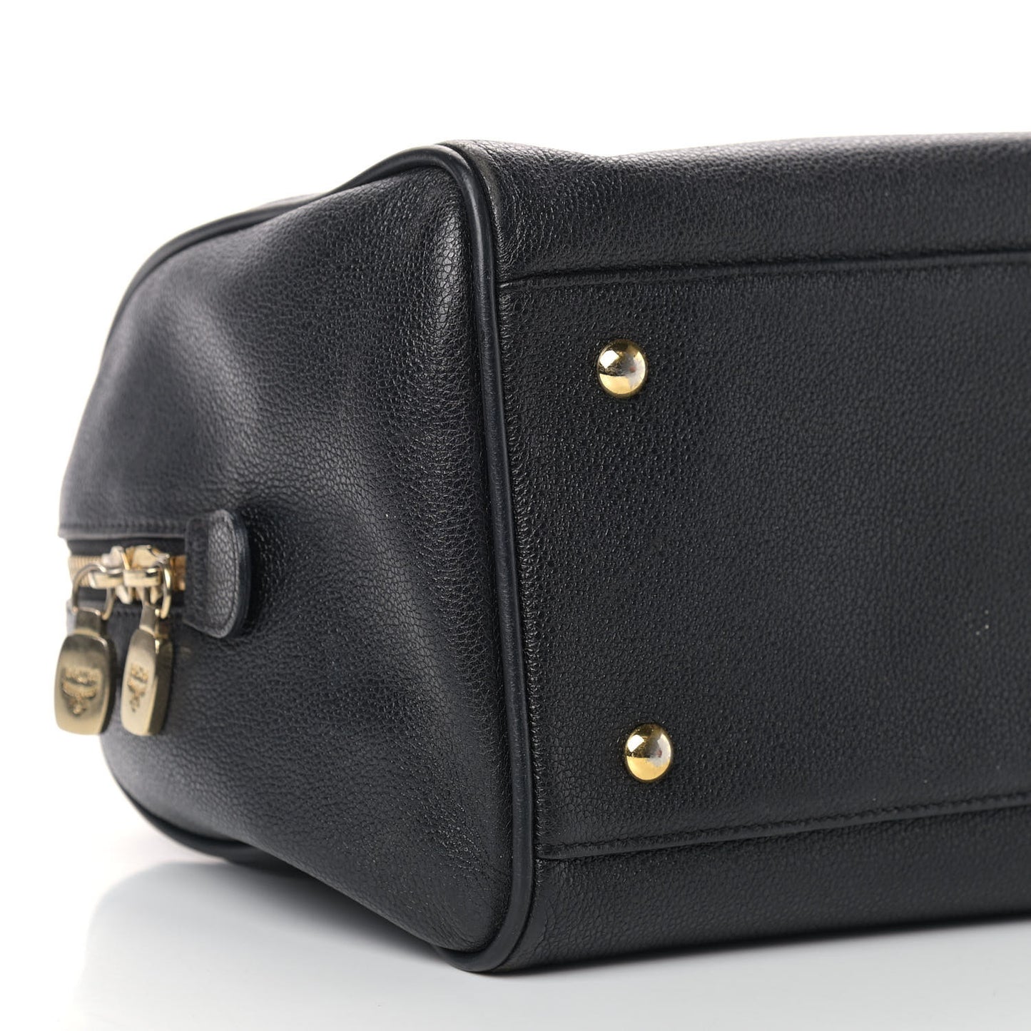 Grained Calfskin Boston Bag