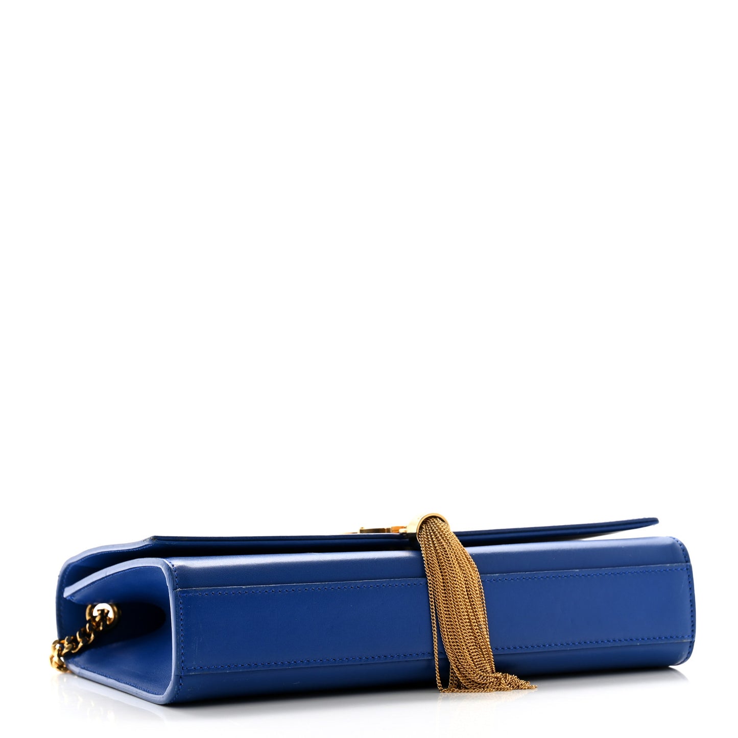 Smooth Calfskin Medium Classic Monogram Kate Tassel Satchel Royal Blue