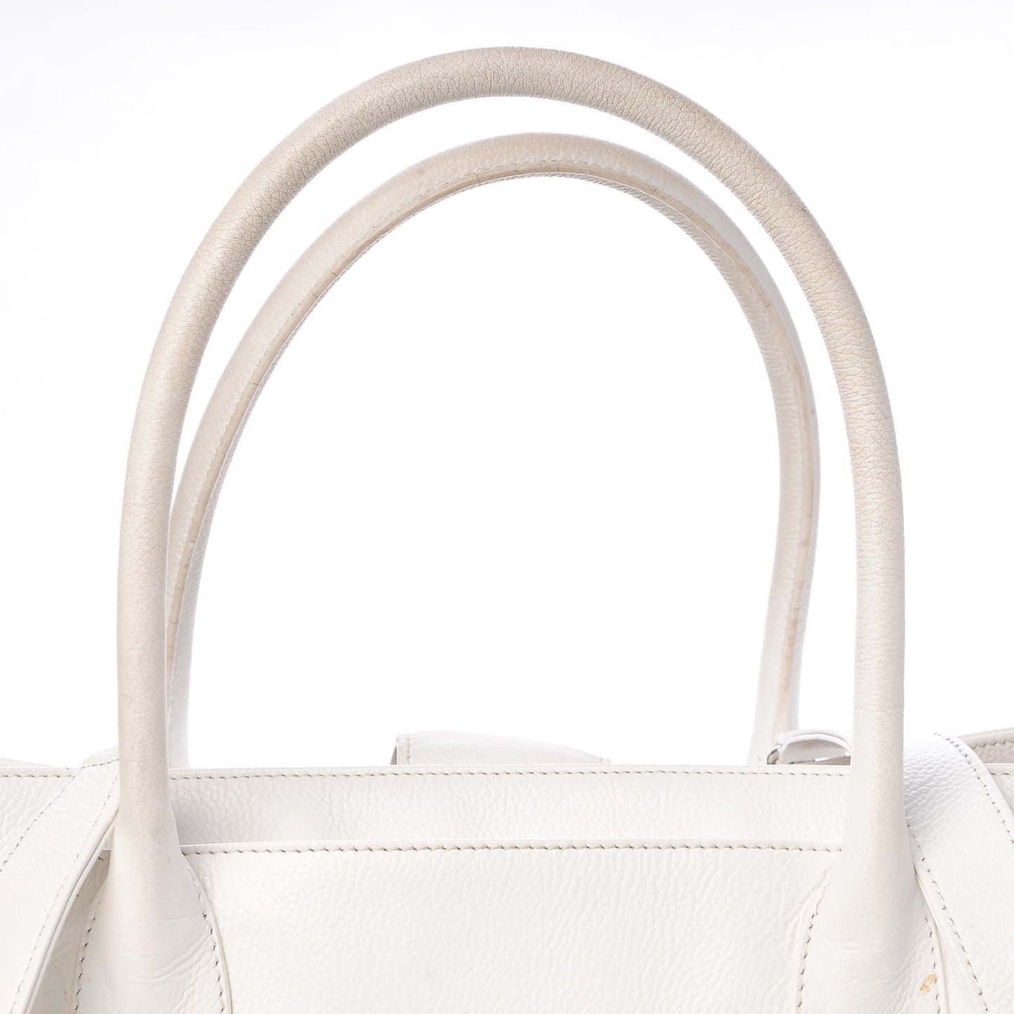 Calfskin Cerf Executive Shopper Tote White