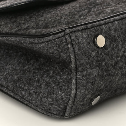 Proenza Schouler Melange Felted Wool Crossbody Bag Charcoal Black 9 of 9