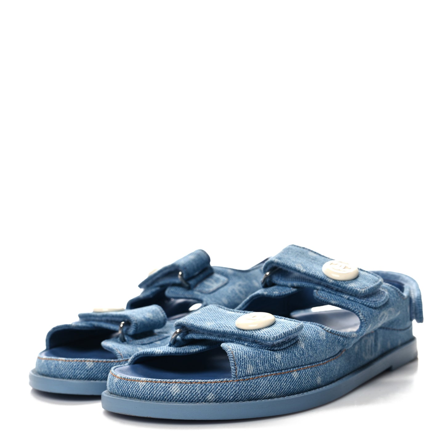 Denim CC Dad Sandals 39 Light Blue
