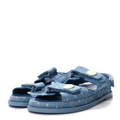 Chanel Denim CC Dad Sandals 39 Light Blue 3 of 9