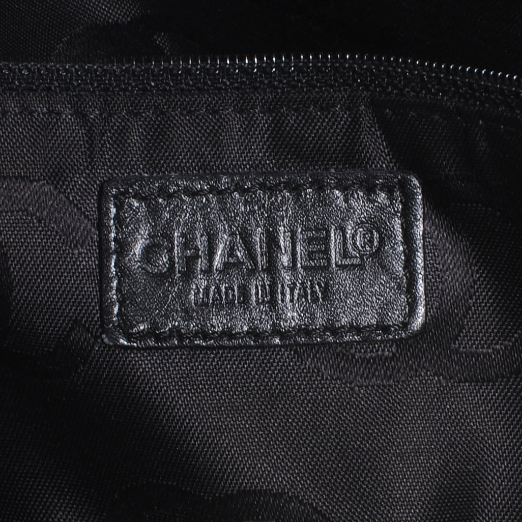 Chanel Suede Tassel CC Shoulder Bag Black 7 of 8