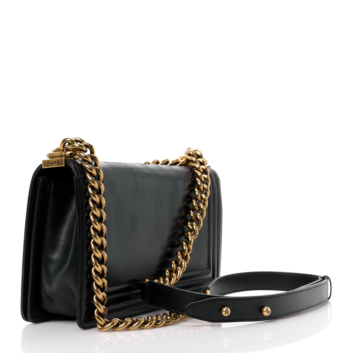 Chanel Glazed Calfskin Medium Boy Flap Black 3 of 11