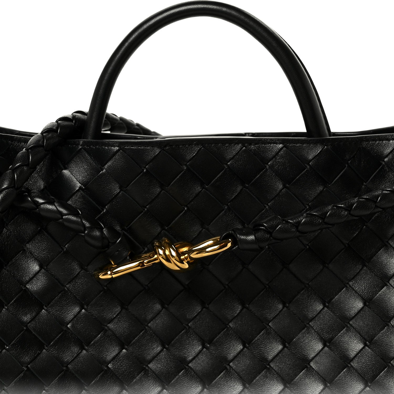 Bottega Veneta Nappa Intrecciato Medium Andiamo Shoulder Bag Black 8 of 10