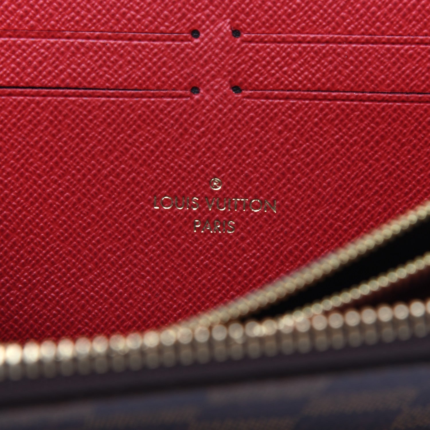 Louis Vuitton Damier Ebene Clemence Wallet Cherry 8 of 9