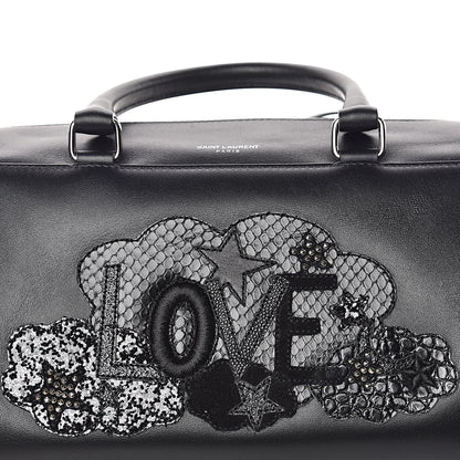 Saint Laurent Calfskin Love Patchwork Classic Baby Duffle Black 8 of 10