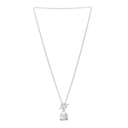 Hermes Sterling Silver Kelly Charm Pendant Necklace 3 of 4