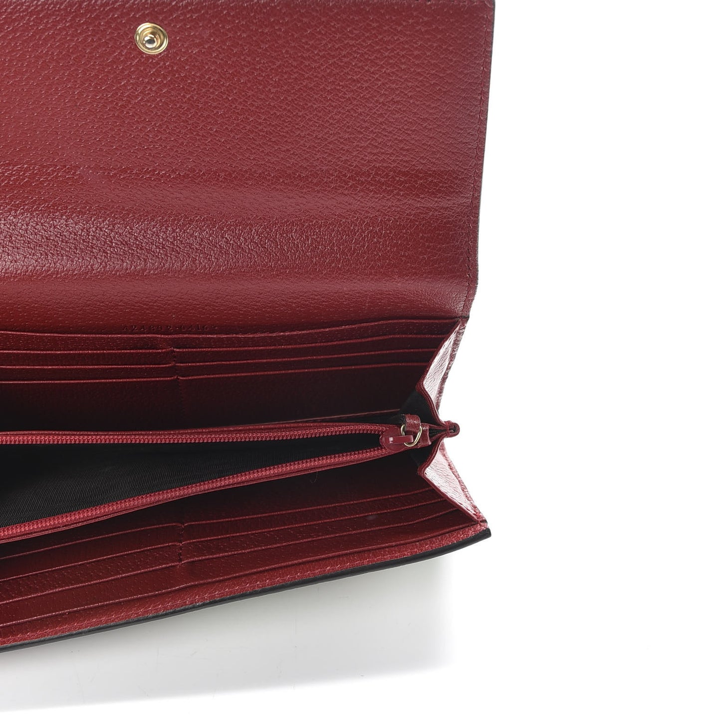 GG Supreme Monogram Tian Continental Wallet Beige Multicolor Red