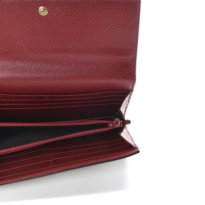 Gucci GG Supreme Monogram Tian Continental Wallet Beige Multicolor Red 5 of 6