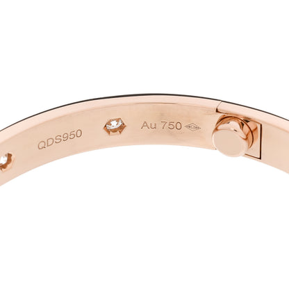 Cartier 18K Pink Gold 10 Diamond LOVE Bracelet 17 8 of 10
