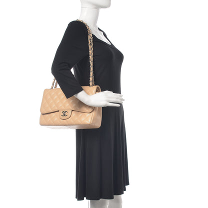 Chanel Caviar Quilted Jumbo Double Flap Beige Clair 2 of 16