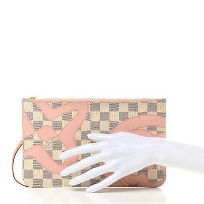 Louis Vuitton Damier Azur Tahitienne Neverfull MM GM Pochette 2 of 9