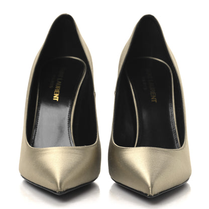 Saint Laurent Crepe Satin Instinct 110 Pumps  37.5 Beige 3 of 11