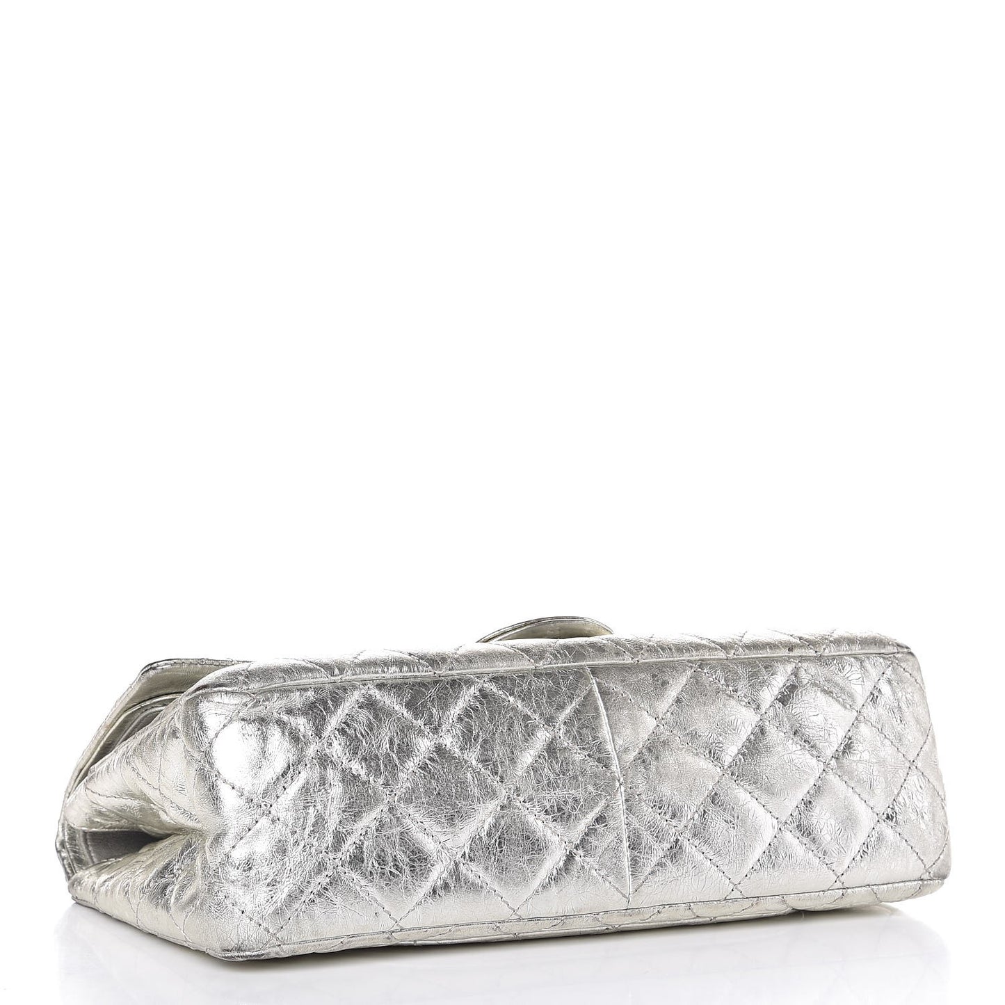 Metallic Aged Calfskin Quilted 2.55 Reissue 227 Flap Silver