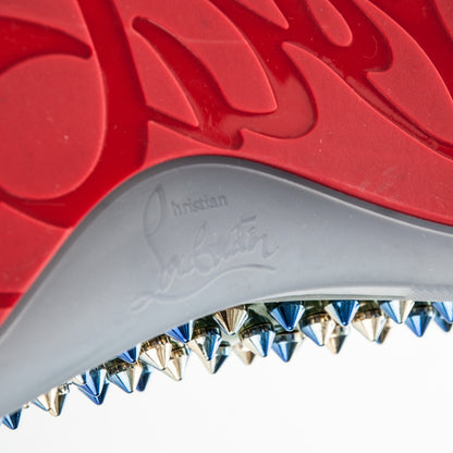 Christian Louboutin Patent Scarabe Spikes Mens Roller Boat Flats 41 Amazon Ocean 6 of 8