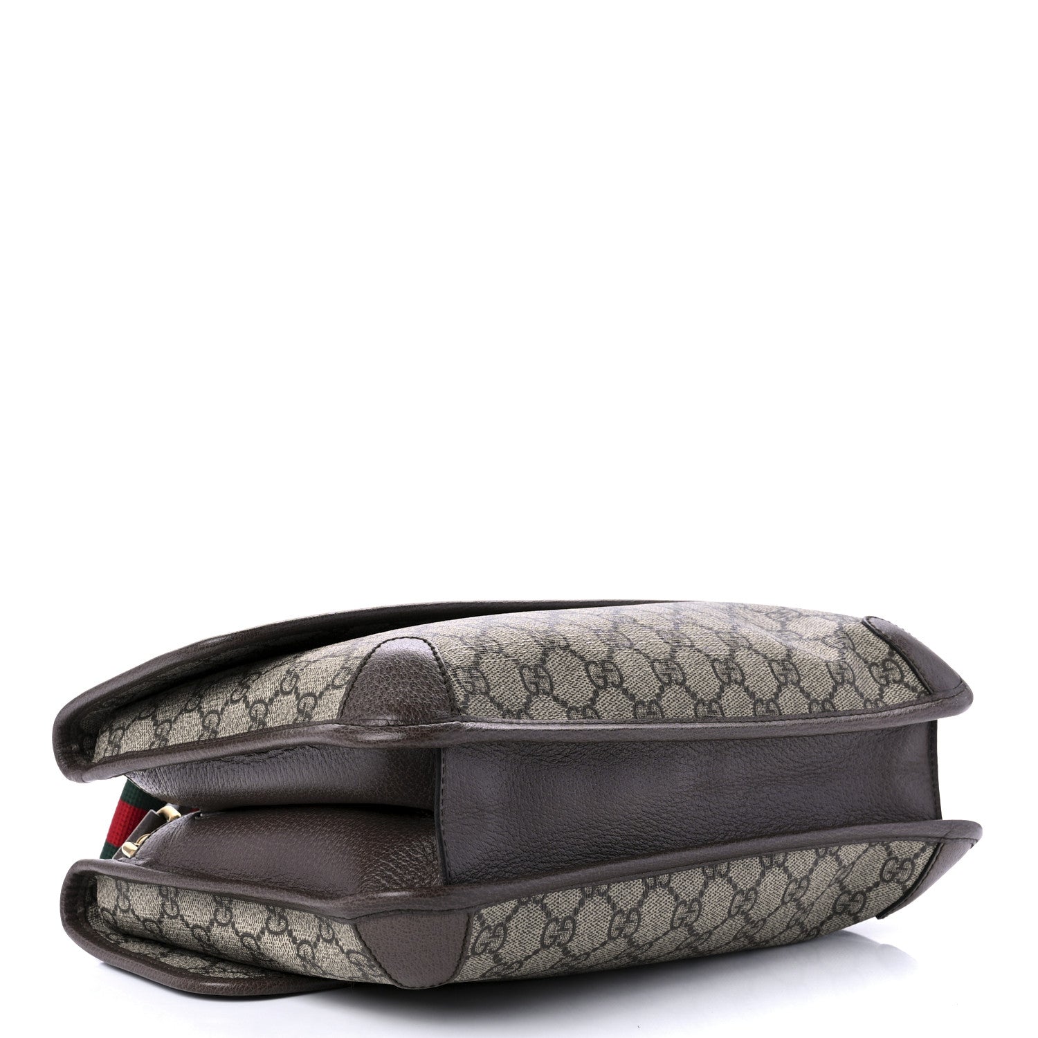 Gucci GG Supreme Monogram Web Neo Vintage Double Flap Messenger Bag Beige New Acero 4 of 11