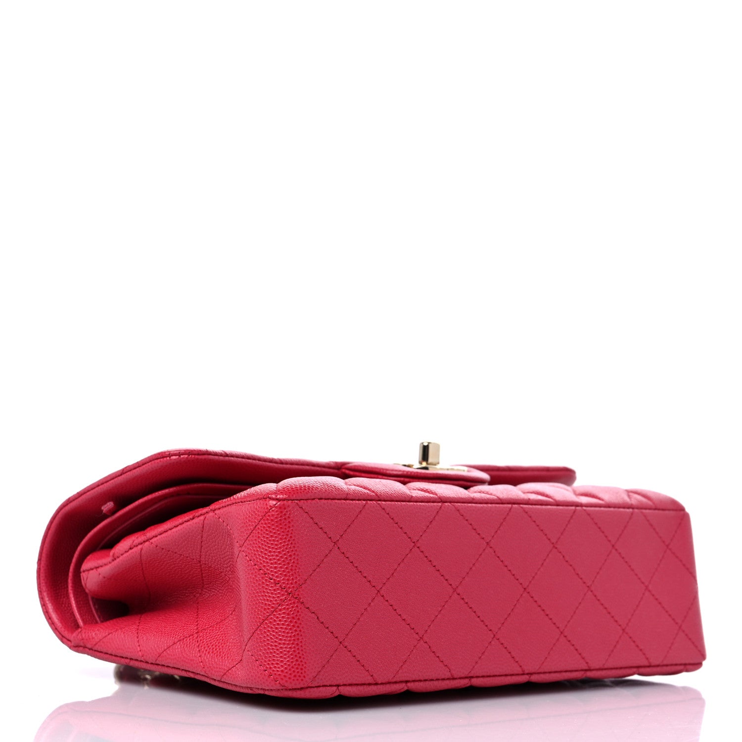 Chanel Caviar Quilted Small Double Flap Dark Pink 3 of 8