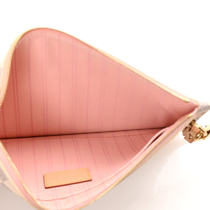 Louis Vuitton Damier Azur Neverfull MM GM Pochette Rose Ballerine 5 of 8