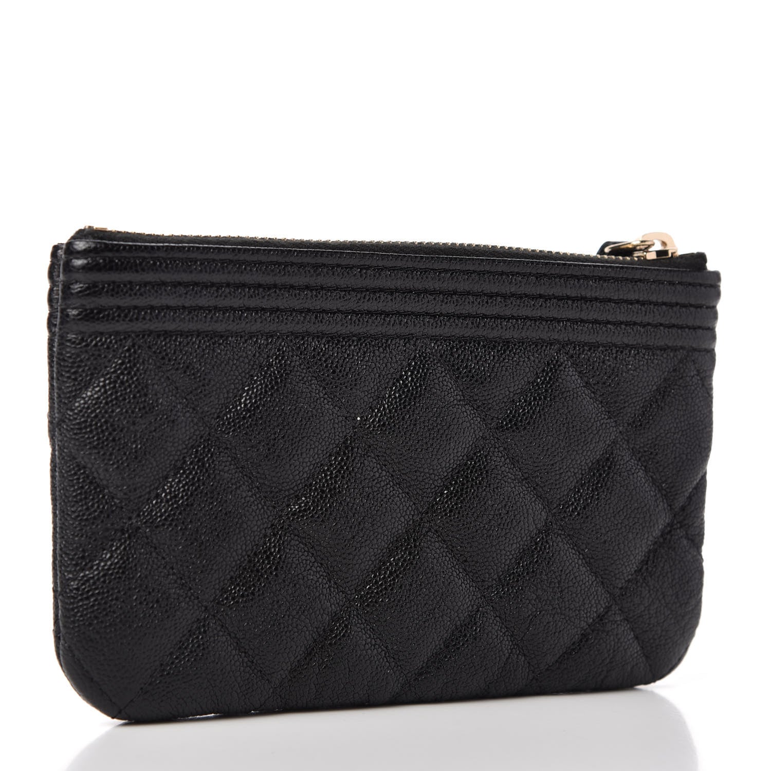 Chanel Caviar Quilted Zipped Boy Pouch Black 3 of 8