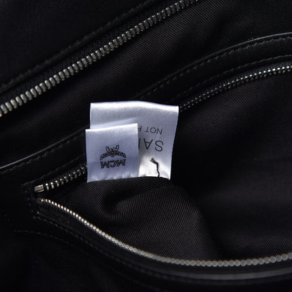 MCM Calfskin Visetos Anya Shopper Tote Black 6 of 9