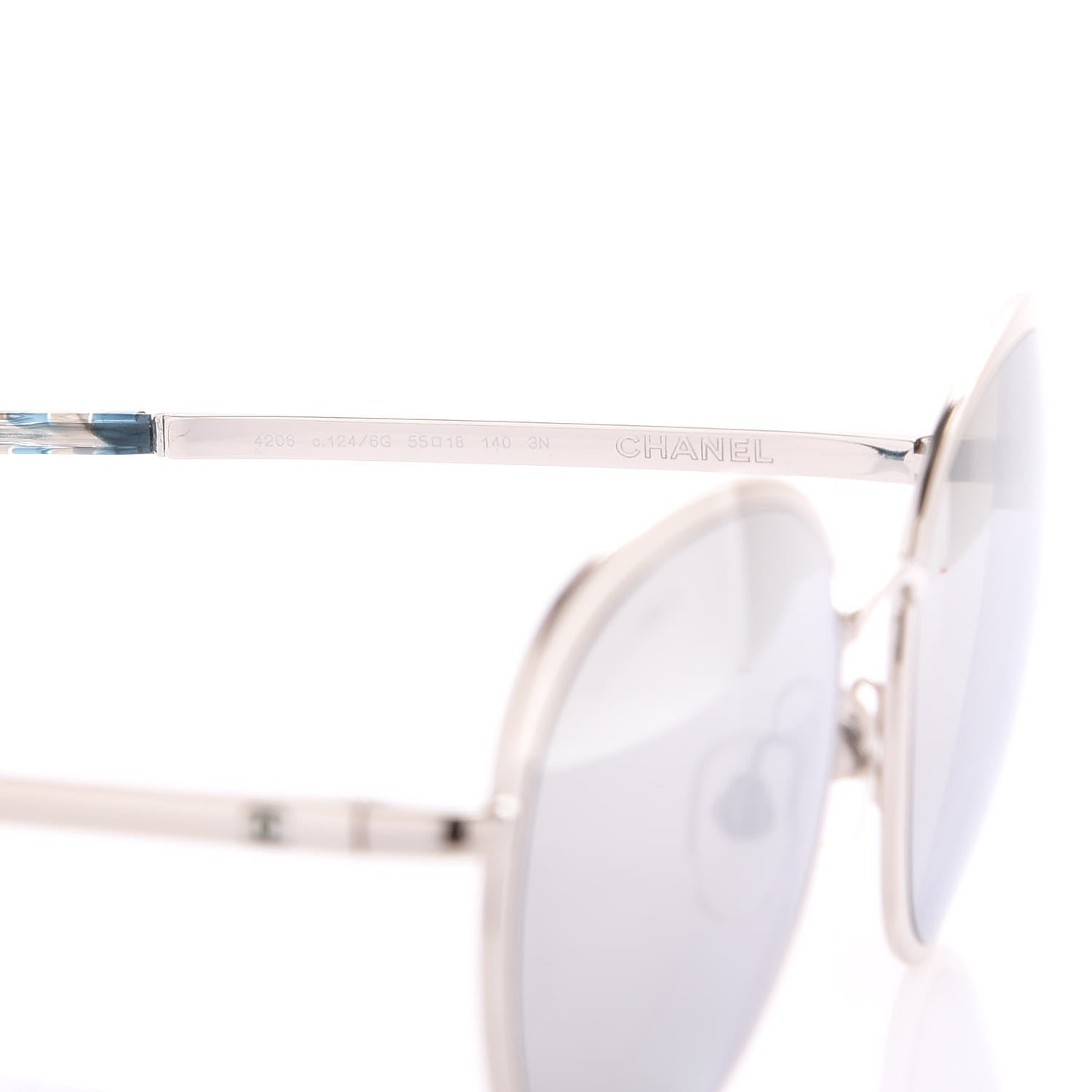 Chanel Round Spring Sunglasses 4206 Silver 7 of 10