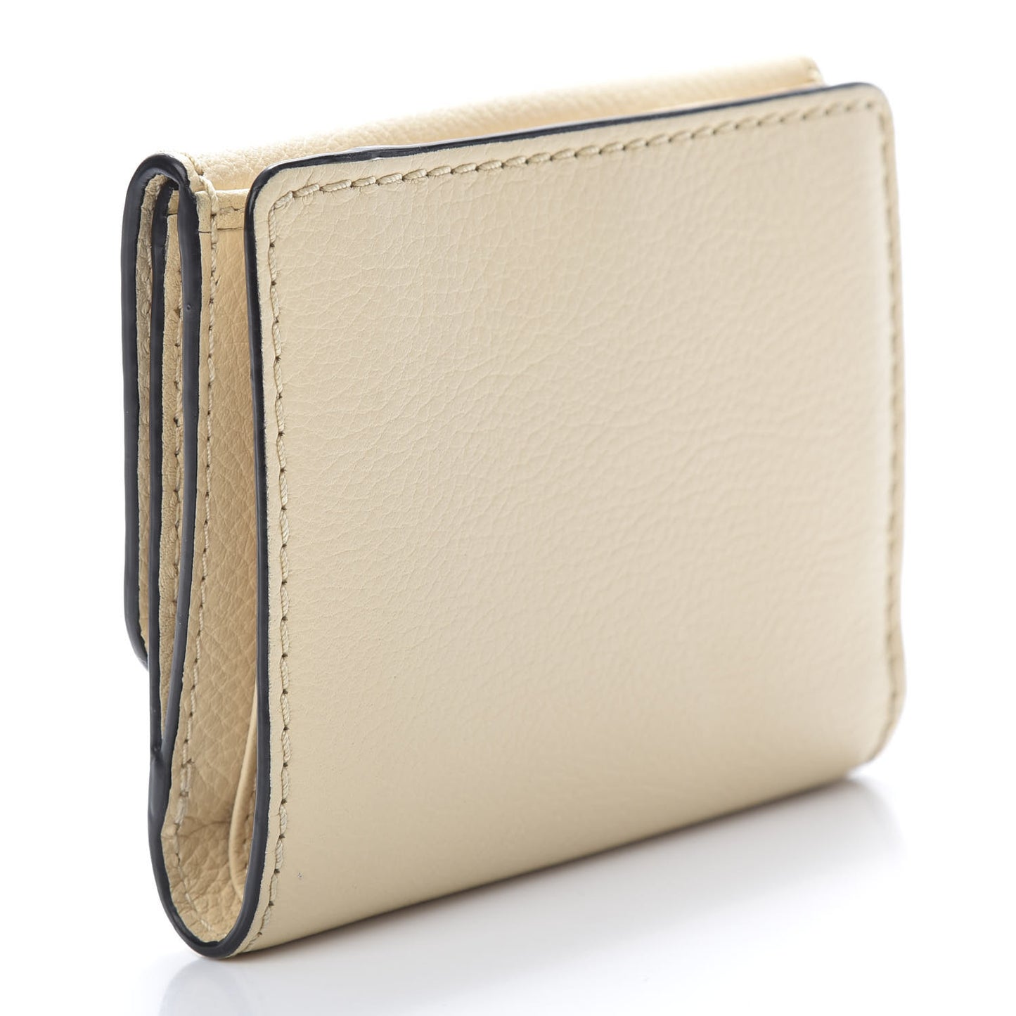 Grained Calfskin Marcie Square Wallet Blondie Beige
