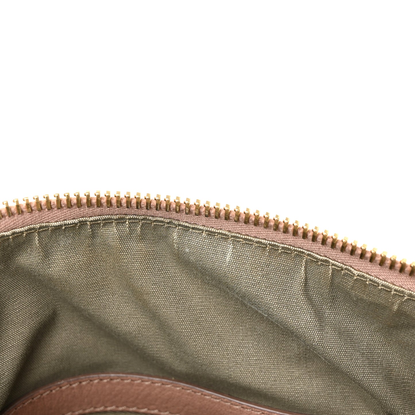 Lacquered Goatskin Quilted Karlie Satchel Brown