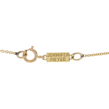 Jennifer Meyer 18K Yellow Gold Turquoise Open Heart Pendant Necklace 4 of 4