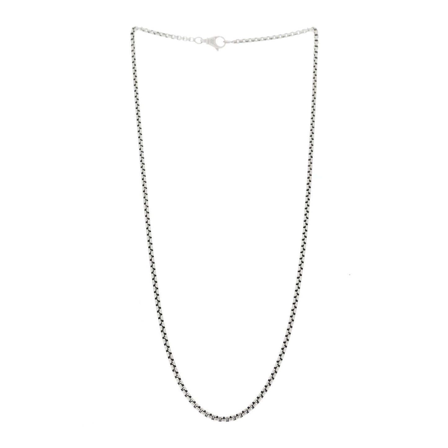 Sterling Silver 2.7mm Box Chain Necklace 20"