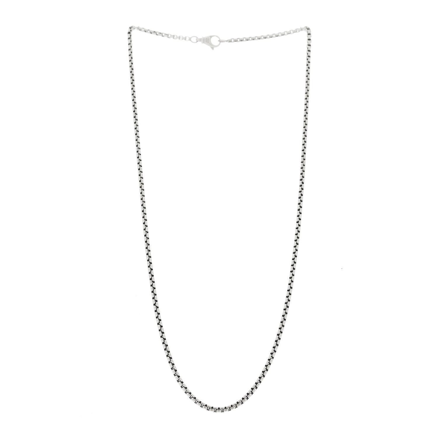 David Yurman Sterling Silver 2.7mm Box Chain Necklace 20" 3 of 5
