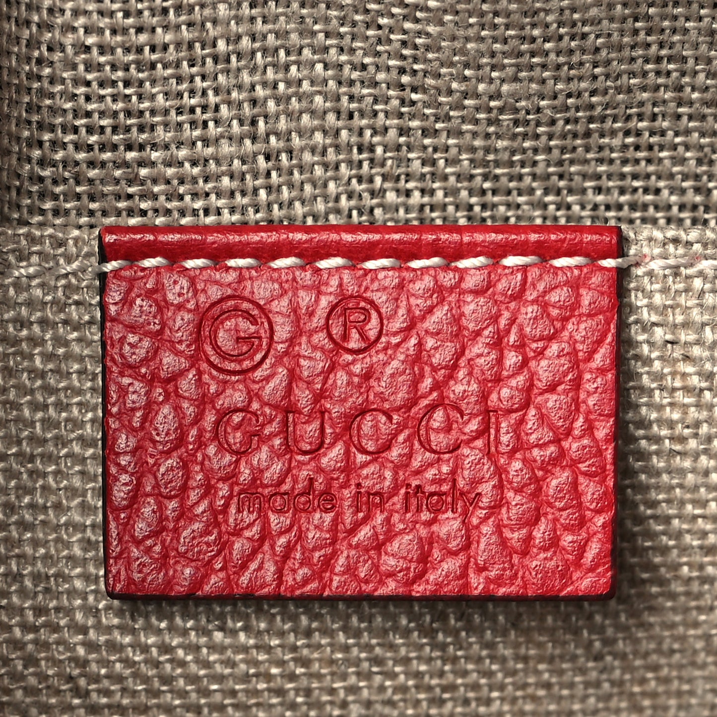 Dollar Calfskin Small GG Charm Dome Bag Red