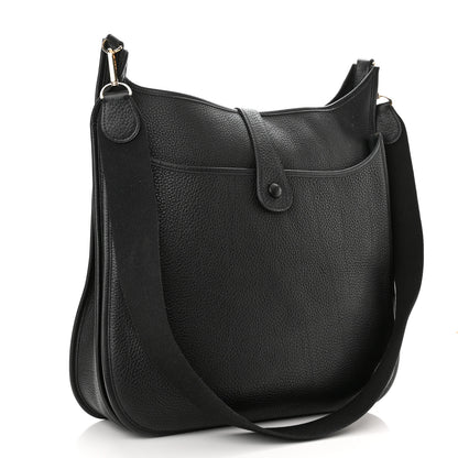Hermes Taurillon Clemence Evelyne II TGM Black 2 of 10