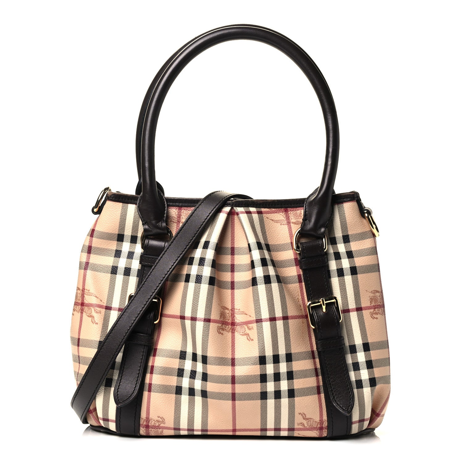 Burberry Haymarket Check Small Northfield Tote Chocolate 1 of 4