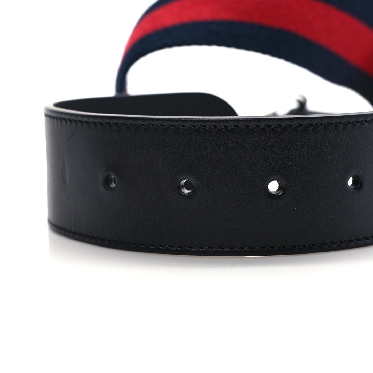 Nylon Calfskin Double G Web 40mm Belt 65 26 Blue Red Black