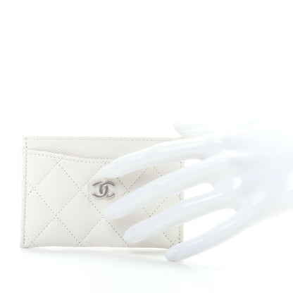 Chanel Caviar Quilted Card Holder White 2 of 9