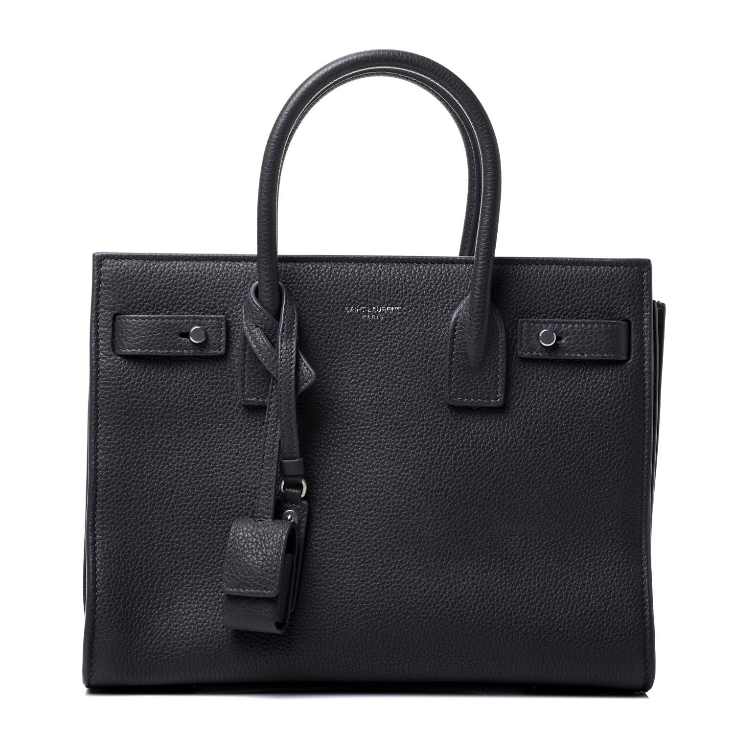 Saint Laurent Grained Calfskin Baby Sac De Jour Souple Coal 1 of 4