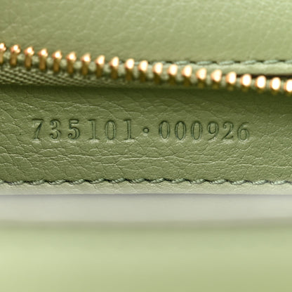 Gucci Roxy Calfskin Small Blondie Top Handle Shoulder Flap Bag Salamander Green 7 of 10