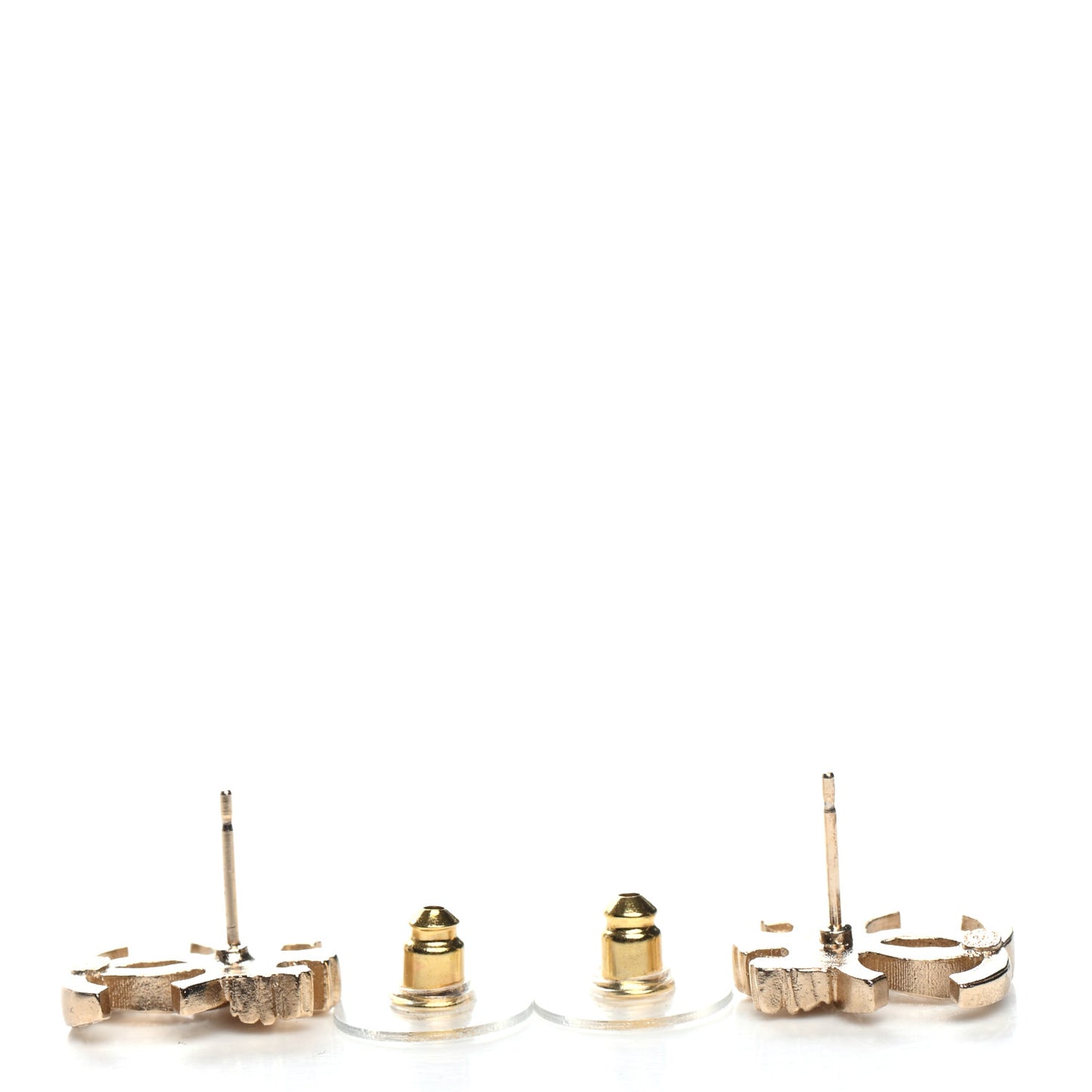 Crystal CC Crown Earrings Gold