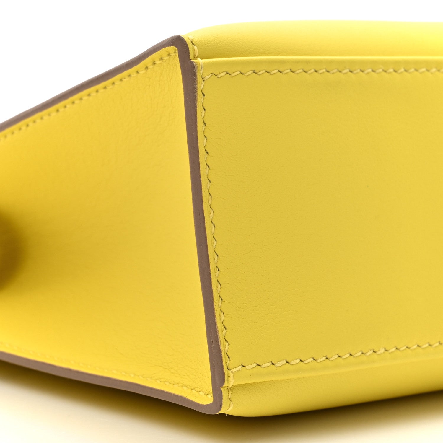 Hermes Swift Kelly Pochette Clutch Lime 10 of 11