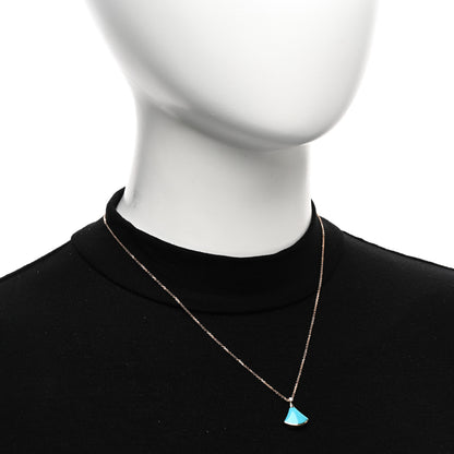 Bulgari 18K Rose Gold Diamond Turquoise Divas' Dream Pendant Necklace 2 of 5