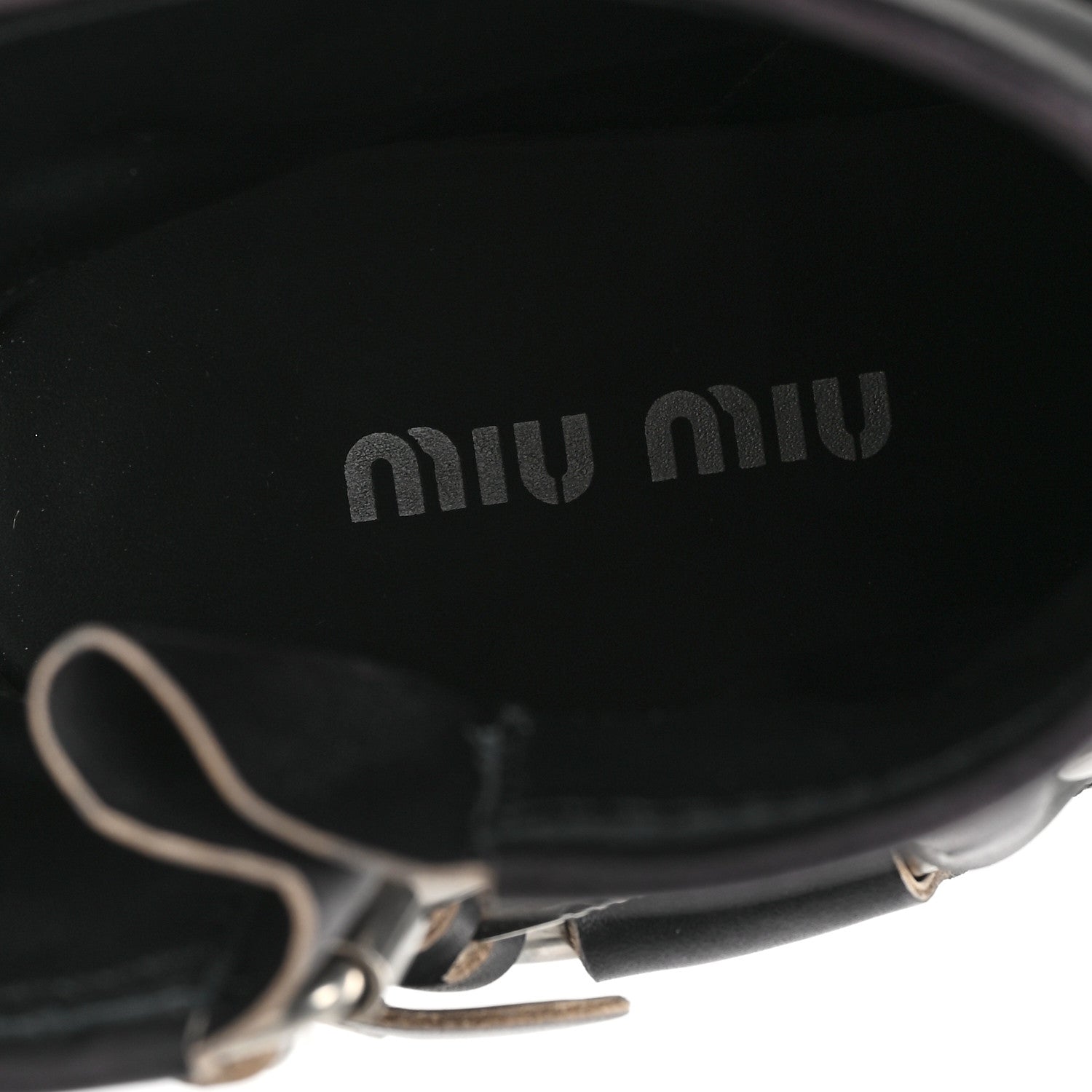 Miu Miu Calfskin Harness Enigneer Boots 40 Black 8 of 8