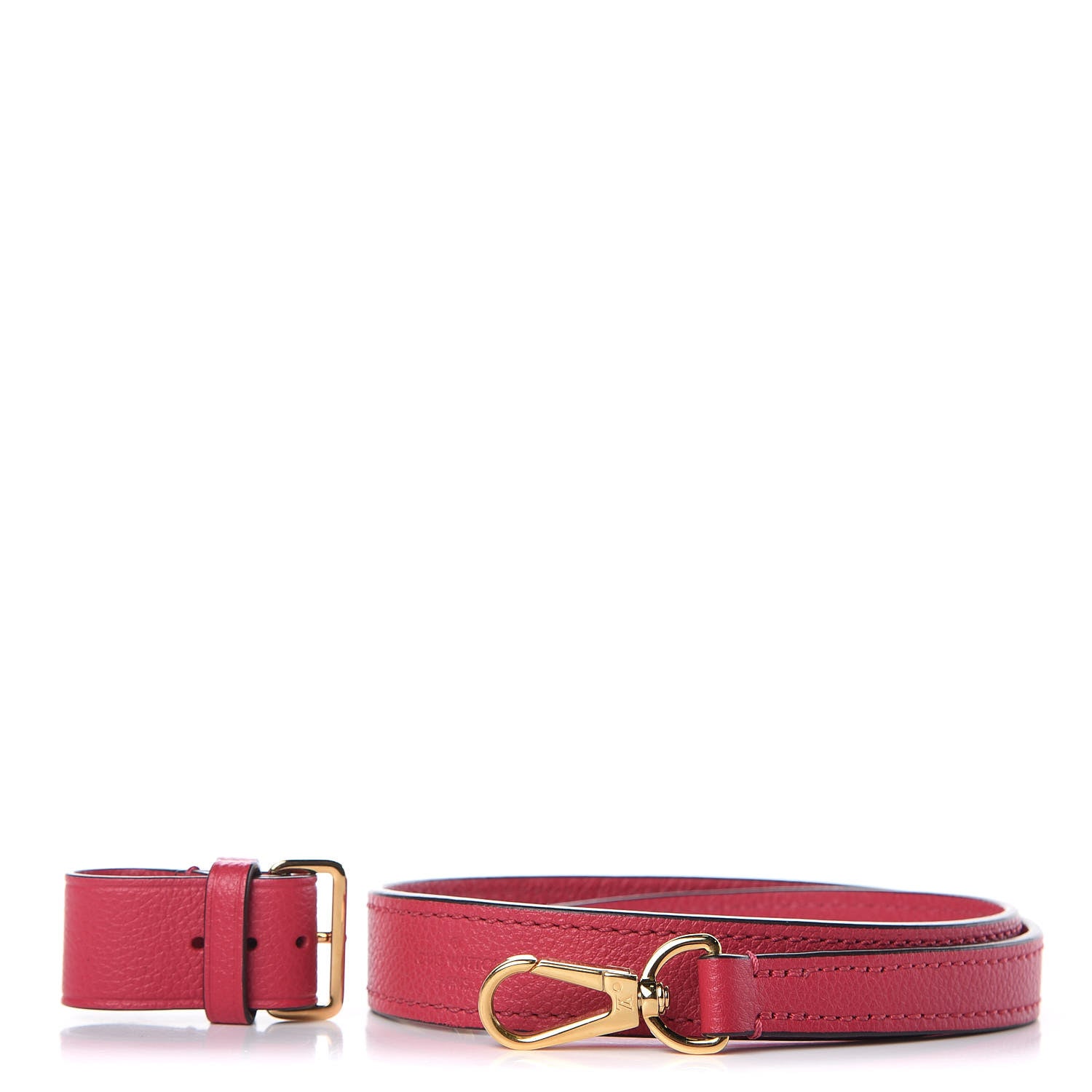 Louis Vuitton Calfskin Montaigne Shoulder Strap Luggage Loop Set Dahlia 1 of 5